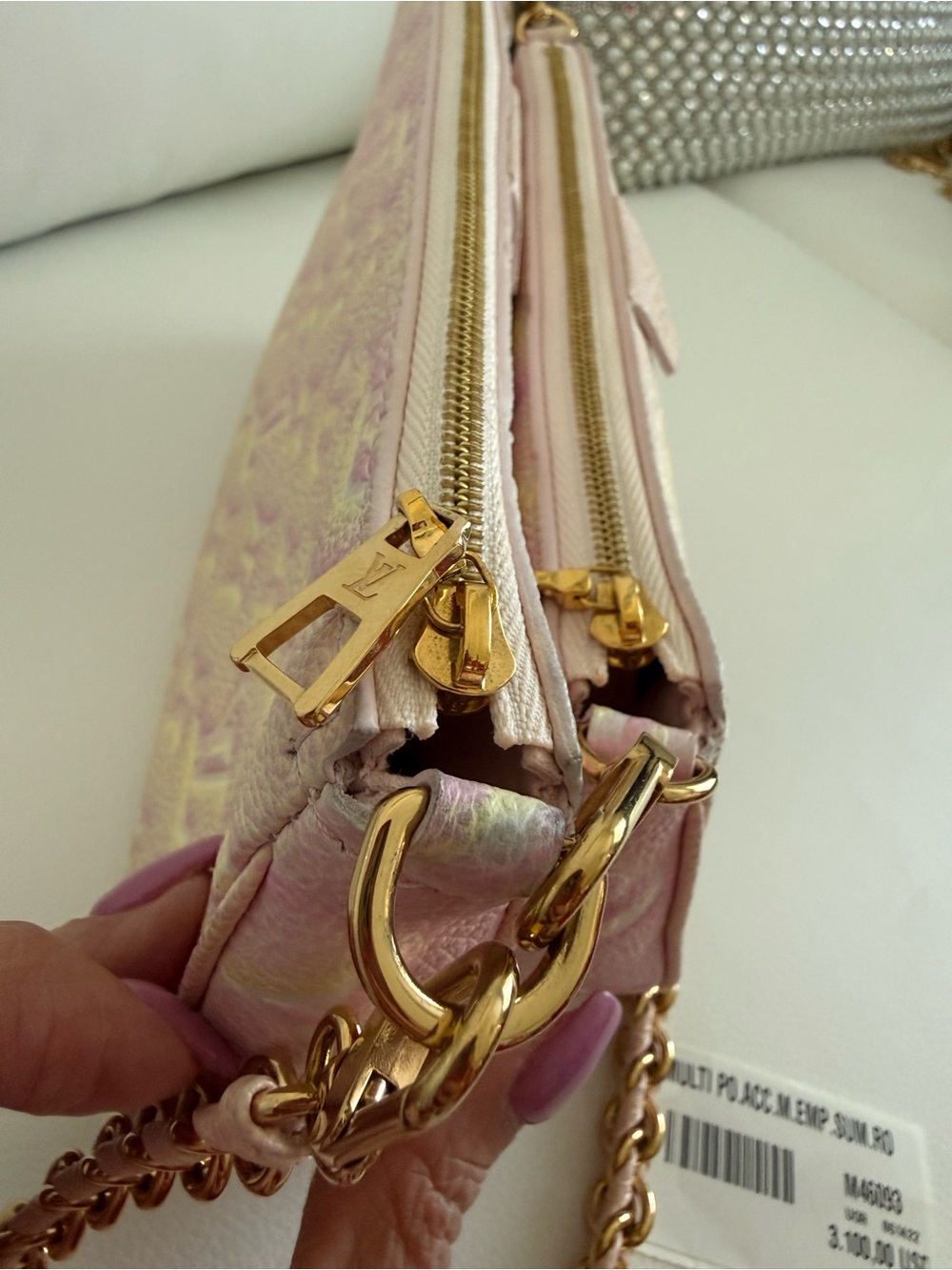 Louis Vuitton Pink and Yellow Empreinte stardust multi pochette - Picture 11 of 11